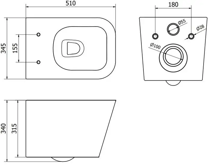 Унитаз Mexen Teo 30854061 (светло-серый матовый) - фото товара