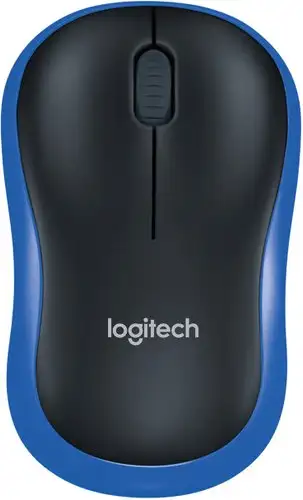 Мышь Logitech M185 (черный/синий)