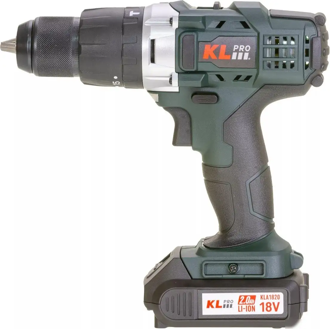 Ударная дрель-шуруповерт KLPRO KLDM18-20 (с 2-мя АКБ, кейс) – фото товара