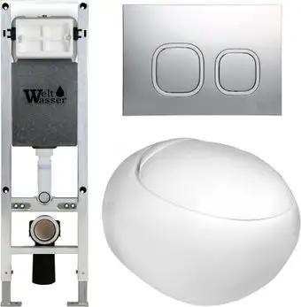 Унитаз подвесной WeltWasser Amberg 350 ST + Jeckenbach 004 GL-WT + Amberg RD-CR - изображение в каталоге