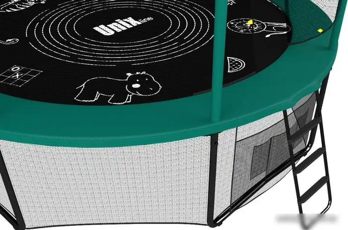 Батут Unix Line Supreme Game 14ft (зеленый) – фото товара