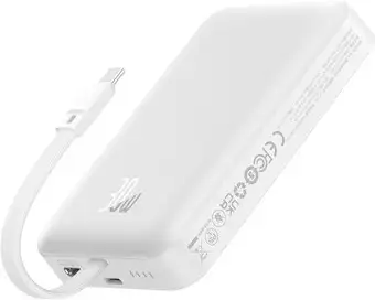 Внешний аккумулятор Baseus Magnetic Fast Charge Power Bank Type-C Edition 30W 10000mAh (белый) – изображение в каталоге