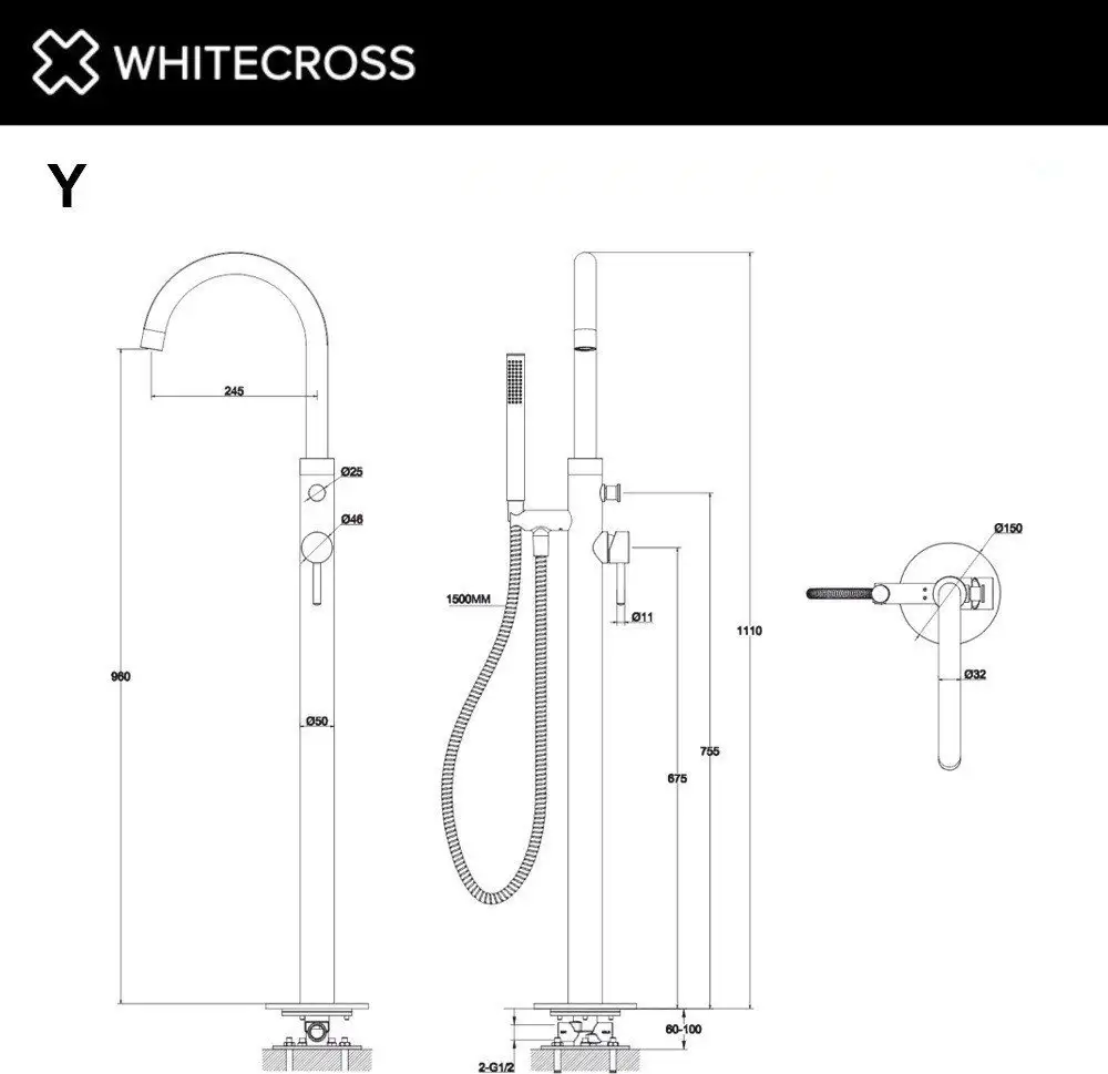 Смеситель Whitecross Y1233CPB (брашированная медь) - фото товара