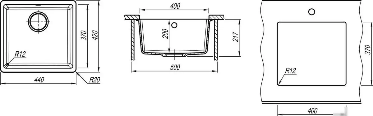 Кухонная мойка ZorG Fast 44 alba - фото товара