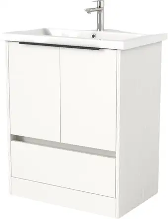 Дабер Тумба под умывальник 017 Cersanit Como 70 Т17.7С.0.5Ч (белый древесный/ручка черная) – изображение в каталоге