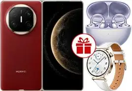 Смартфон Huawei Mate X6 ICL-LX9 12GB/512GB (красный) + наушники FreeClip + умные часы Watch GT 5 41 мм (белый)