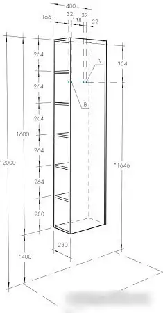 Акватон Шкаф-пенал Сканди 1A253403SD010 – фото товара