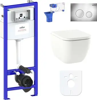 Унитаз Lavinia Boho Relfix One Compacto 7 в 1 87040066 (хром пластик) - изображение в каталоге