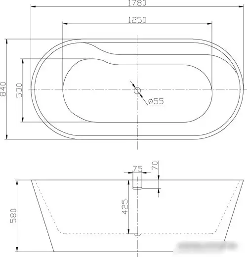 Ванна BelBagno BB14 178x84 - фото товара