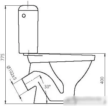 Унитаз Santeri Вест белый крап [1.P201.8.S01.00B.F] - фото товара