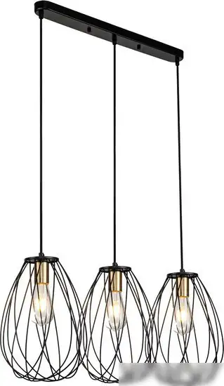 Подвесная люстра Escada Barrie 10180/3S E27*60W Black/Brass – фото товара