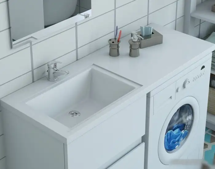 Умывальник Эстет Даллас 100, левая (белый) - фото товара