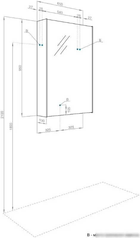 Акватон Шкаф с зеркалом Либерти 65 1A279302LYC70 – фото товара