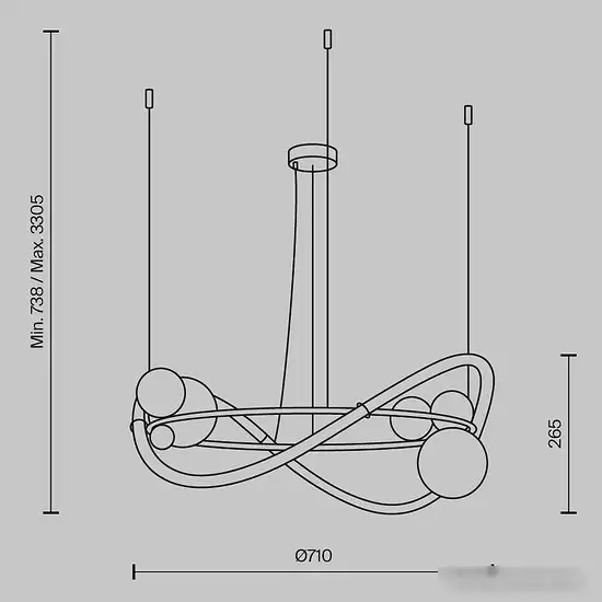 Подвесная люстра Maytoni Oasis MOD289PL-L44BS3K – фото товара