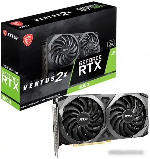 Видеокарта MSI GeForce RTX 3060 Ventus 2X 12G – фото товара