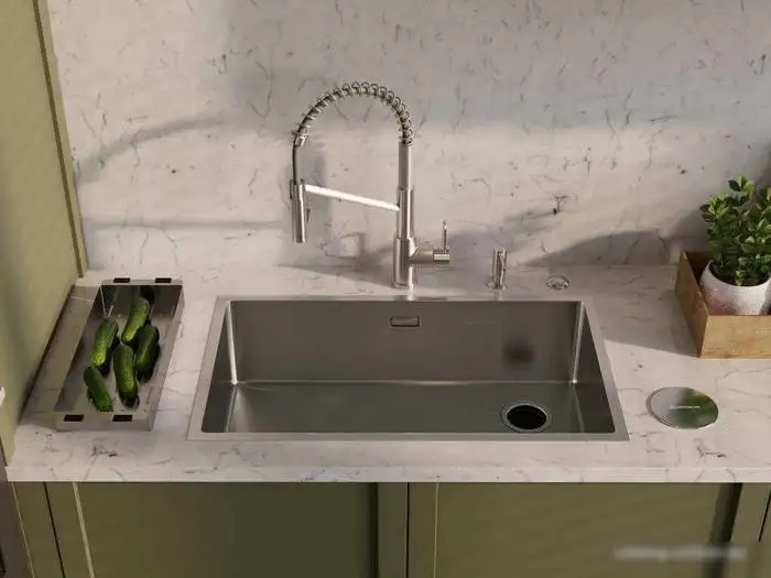 Кухонная мойка Omoikiri TAKI 74-U/IF SIDE IN (нержавеющая сталь) - фото товара