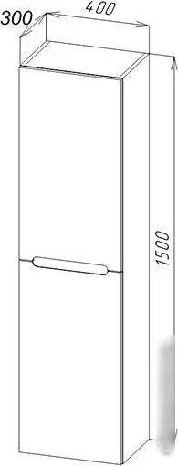 BelBagno Шкаф-пенал Etna-1500-2A-SC-RW-P-R (правый, rovere moro) – фото товара