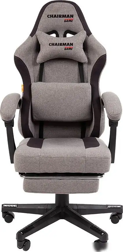 Игровое (геймерское) кресло CHAIRMAN CH27 (ткань, серый/черный) – фото товара