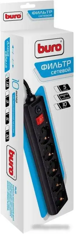 Сетевой фильтр Buro 500SH-1.8-B – фото товара