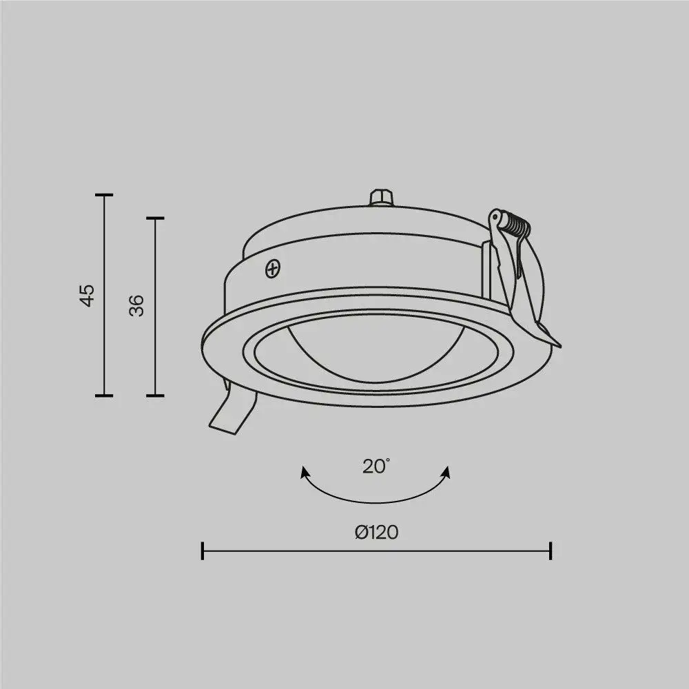 Точечный светильник Maytoni Lens DL105-12W4K-B – фото товара