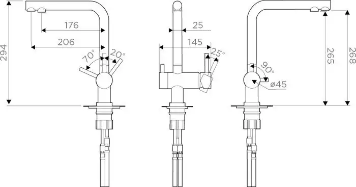 Смеситель Omoikiri Nagano-GB (графит) - фото товара