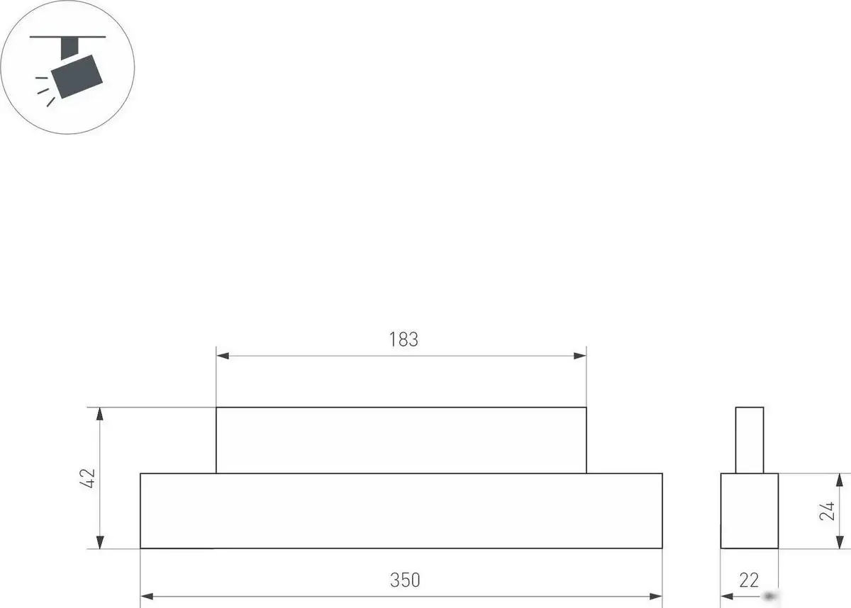 Трековый светильник Arlight MAG-ORIENT-FLAT-L350-12W Warm3000 WH 80deg 049589 – фото товара