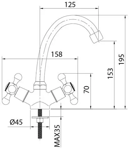 Смеситель Milardo Duplex DUPSB00M01 - фото товара