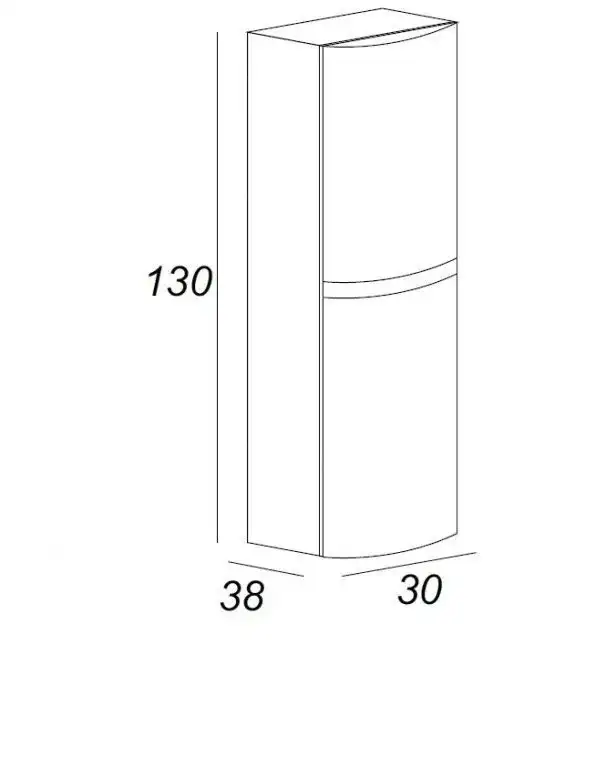 Cezares Шкаф-полупенал Vague 44323 – фото товара