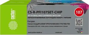 Картридж CACTUS CS-R-PFI107SET-CHIP с чипом – изображение в каталоге