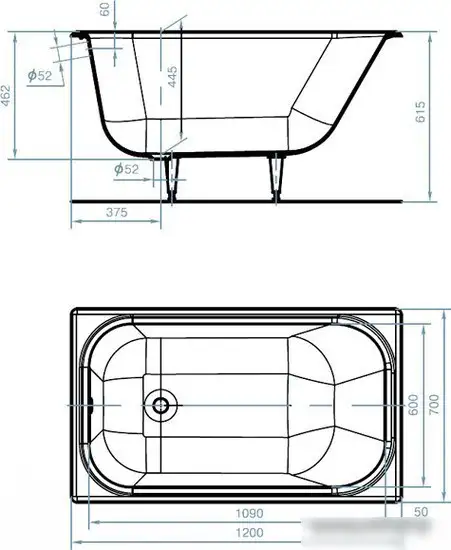 Ванна Универсал ВЧ-1200 «Каприз» 120x70 - фото товара