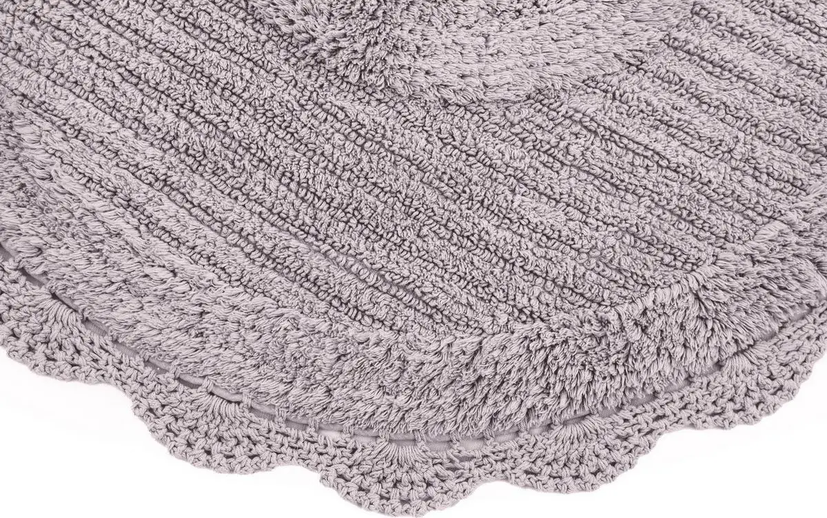 Коврик для ванной Sofi De MarkO Laura Кружевной 75x75 КВ-ЛА-7-75х75 (серый/лиловый) – фото товара