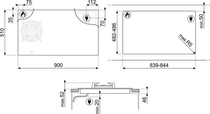 Варочная панель Smeg PM3953D - фото товара