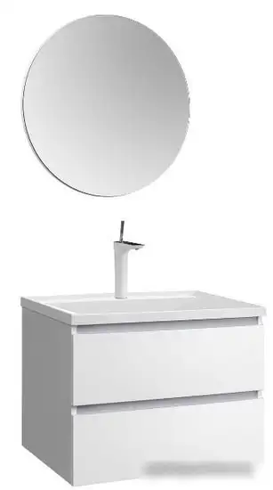 Мебель для ванных комнат Belux Тумба под умывальник Фаворит НП 65-02 (1 белый глянцевый) – фото товара