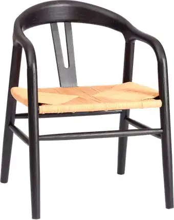 Стул TetChair Vali дерево вяз/бечевка (черный)