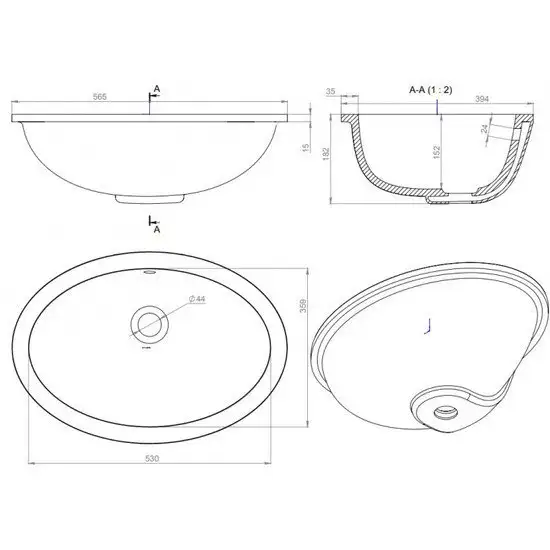 Умывальник Salini Callista 1101109G - фото товара