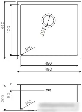 Кухонная мойка Omoikiri Taki 49-U/IF-N - фото товара