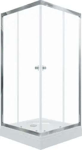 Душевой уголок Triton Вента 100x100 (хром, с поддоном) - изображение в каталоге