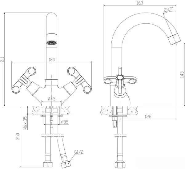 Смеситель Rossinka Silvermix RS42-62 - фото товара