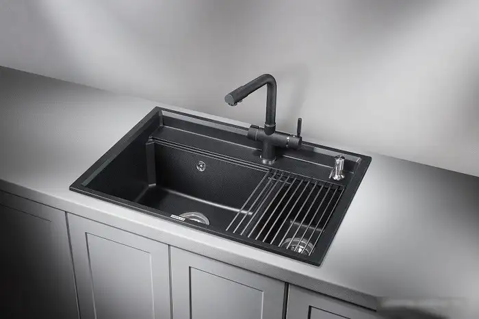 Кухонная мойка Granula KS-7302 (черный) - фото товара