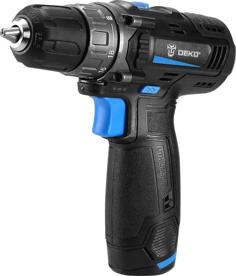 Дрель-шуруповерт Deko DKCD12 083-1113 (с 2-мя АКБ, кейс) – фото товара