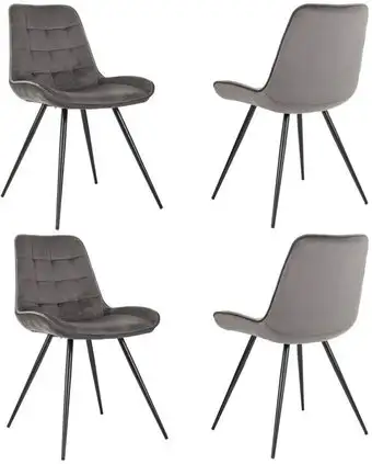 Стул Бюрократ CH-K2 4 шт (серый Holland 18/черный)