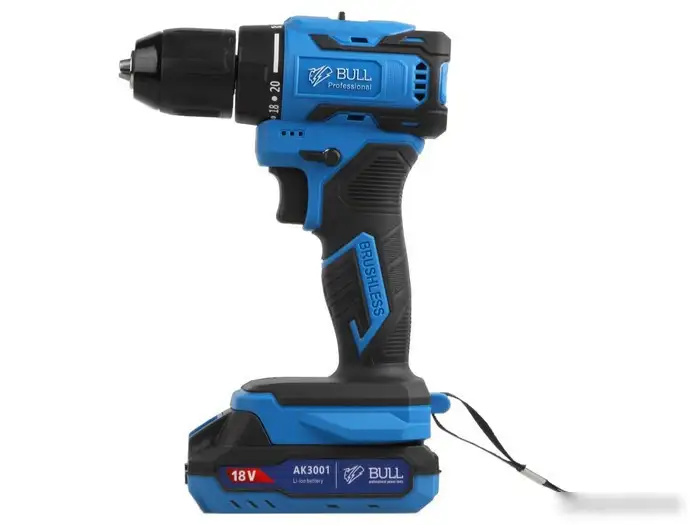 Дрель-шуруповерт Bull SR 1804 1329421 (с 2-мя АКБ, кейс) – фото товара