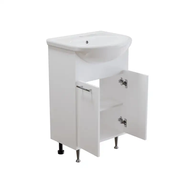 Mixline Тумба с умывальником АлАн-55 554982 + Уют 55 (белый) – фото товара