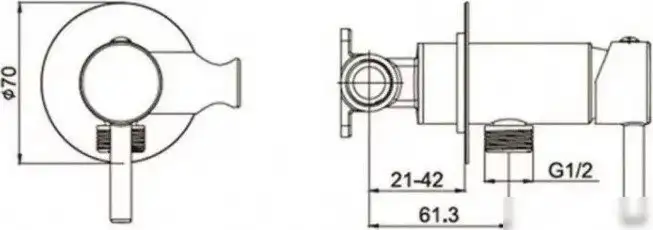 Гигиенический душ Grocenberg GB001 (золото матовый) - фото товара