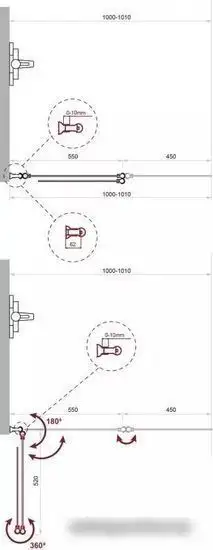 Стеклянная шторка для ванны BelBagno UNO-V-2-110/150-C-Cr – фото товара