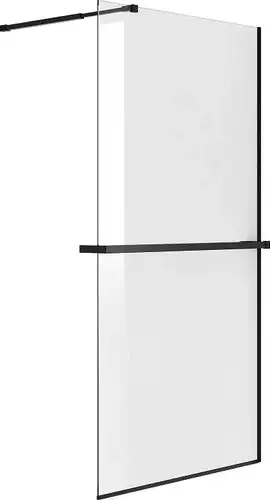 Душевая стенка Niagara NG-670-10ВLACK 100x195 (черный матовый/прозрачное стекло) - изображение в каталоге