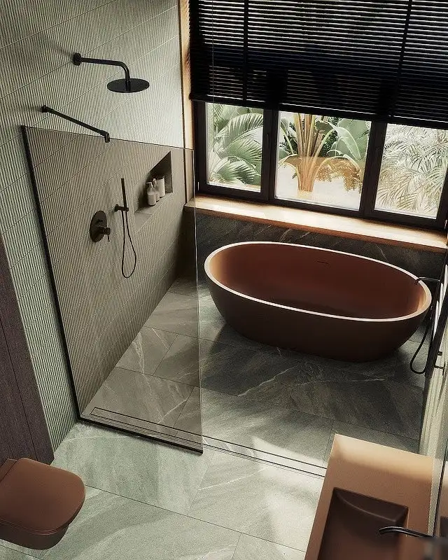 Душевая стенка MaybahGlass 119x195 MGD-684-6у (бронзовое стекло/черный) - фото товара