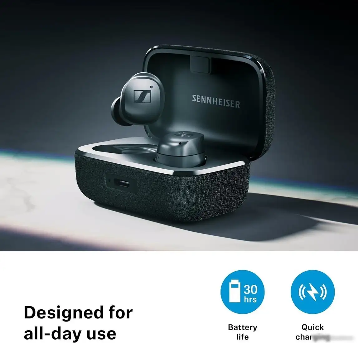 Наушники Sennheiser Momentum True Wireless 4 (белый/серебристый) – фото товара