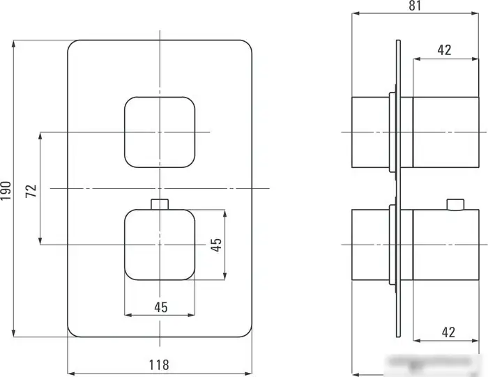 Смеситель без скрытого механизма Deante Box BXY AECT - фото товара