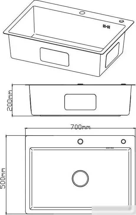 Кухонная мойка Diadonna S7050-1 - фото товара